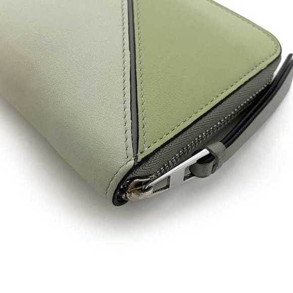 LOEWE Round Long Wallet f-22460 Gray Green GRIS CEN Puzzle C510T12X10 Leather... - Picture 4 of 11